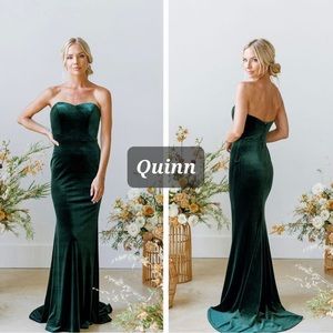 Revelry Emerald Velvet dress